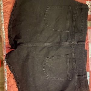 SHEIN black denim shorts size 3XL